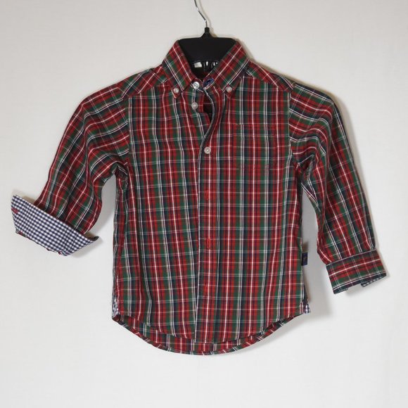 TF Laurence Boys Plaid Long Sleeve Button-down Shirt. Size 4. - Picture 1 of 2